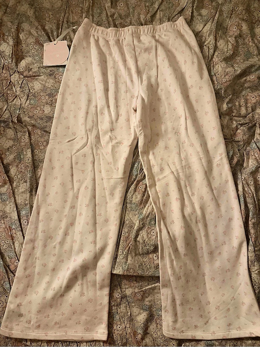 NWT LoveShackFancy x Target Esme Wide-Leg Sweatpants - Pink Ditsy Floral- XXL